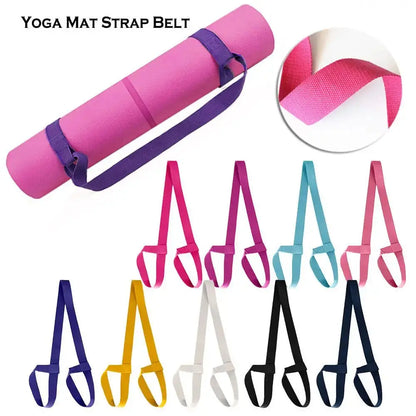 Yoga Mat Strap Belt Shoulder Carry Belt Adjustable Sports Sling Exercise Stretch Fitness Elastic Yoga Belt Yoga Equipment SlimmingHut