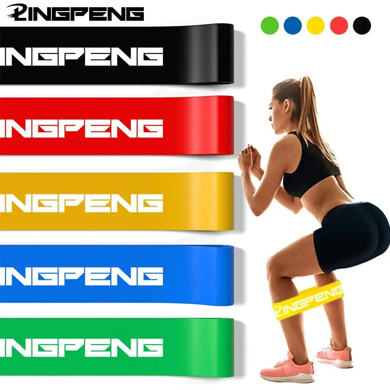 Yoga Resistance Rubber Band Fitness Level 5 Workout Elastic Band Expander Pilates Sports Training Gym Equipment SlimmingHut