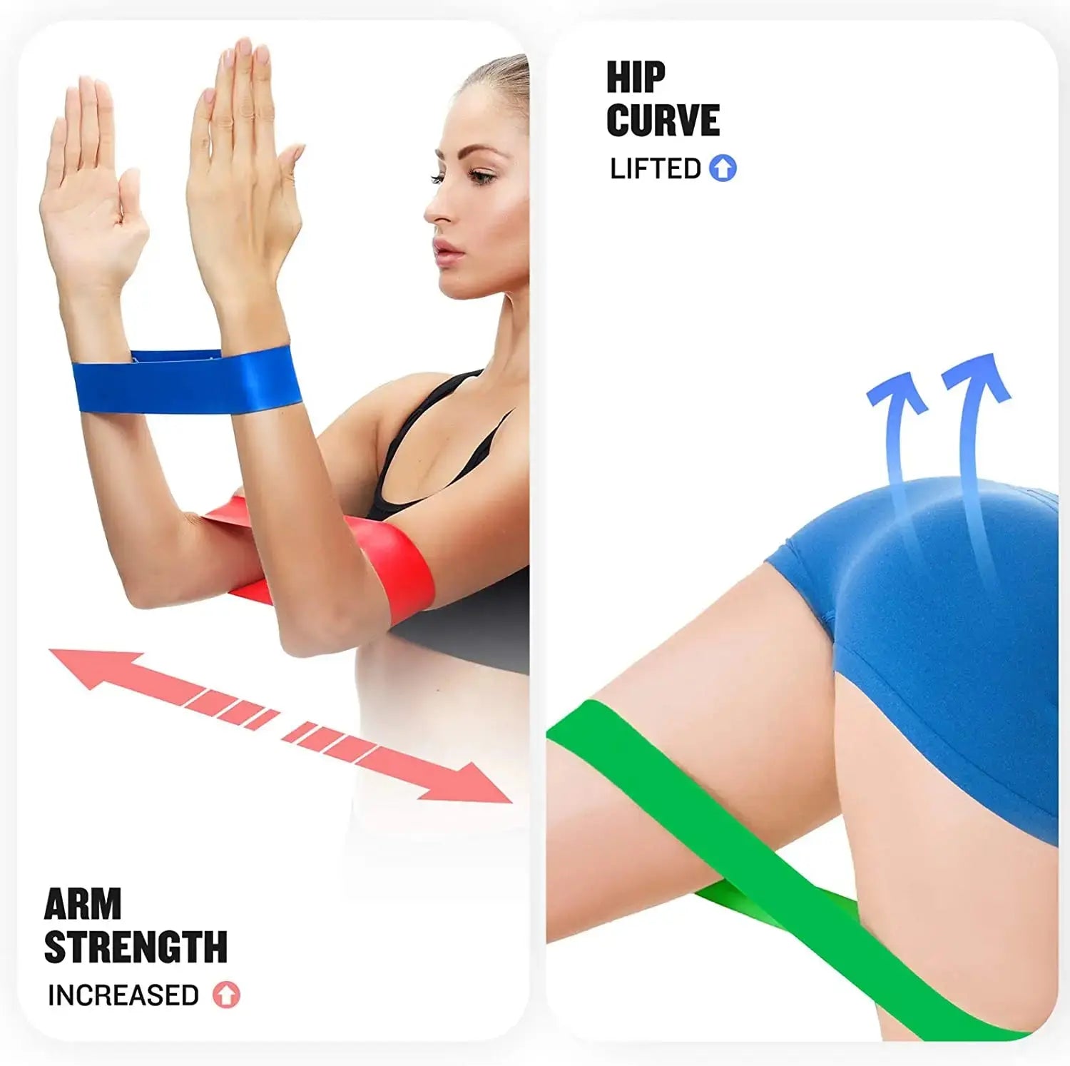 Yoga Resistance Rubber Band Fitness Level 5 Workout Elastic Band Expander Pilates Sports Training Gym Equipment SlimmingHut