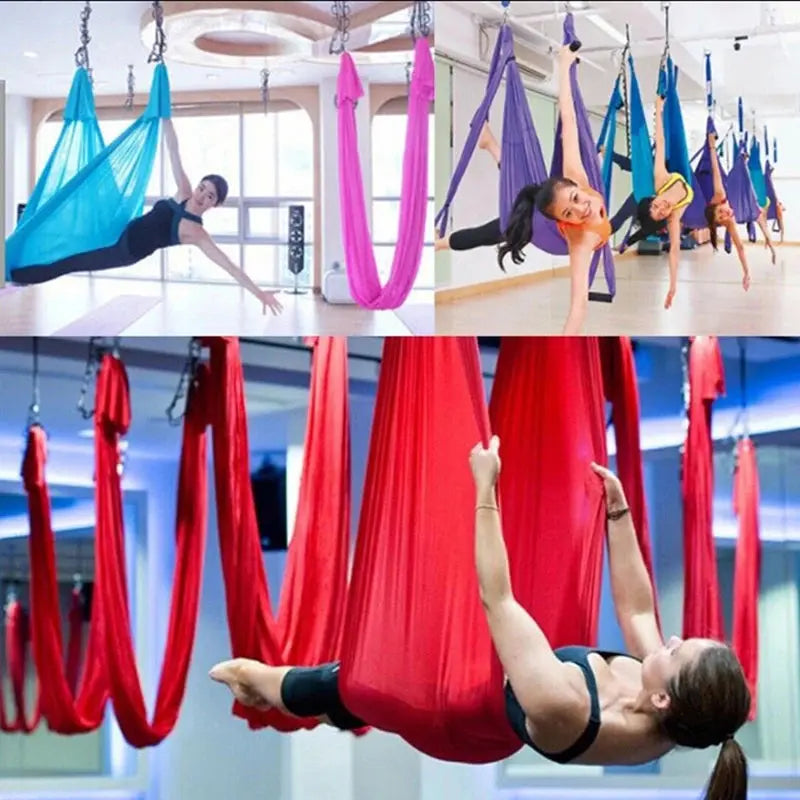 Yoga Swing Hammock Trapeze Sling Aerial Silk Set Anti-gravity Inversion Fitness Aerial Yoga Anti-gravity Yoga Fitness Acrobatics SlimmingHut